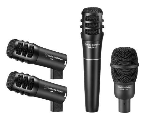 Audio-Technica - PRO-DRUM4 Drum Microphone Pack - PRO25AX, PRO63, PRO23(pair)