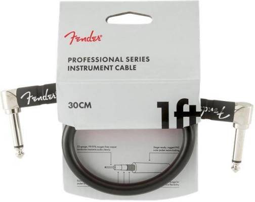 Professional Instrument Cable, Angle/Angle, 1\', Black