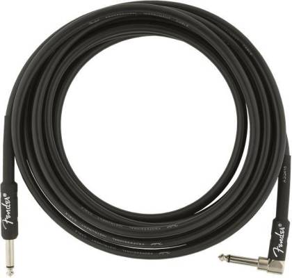 Professional Instrument Cable, Straight-Angle, 15\', Black