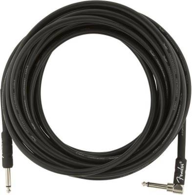 Professional Instrument Cable, Straight/Angle, 25\', Black