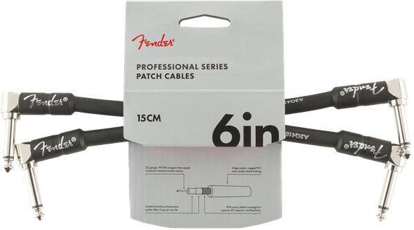 Professional Instrument Cable 2-Pack, Angle/Angle, 6\'\',Black