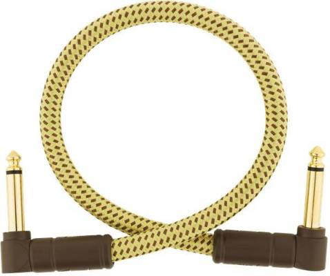 Deluxe Instrument Cable, Angle/Angle, 1\', Tweed