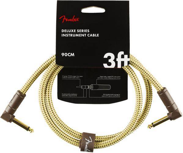 Deluxe Instrument Cable, Angle/Angle, 3\', Tweed