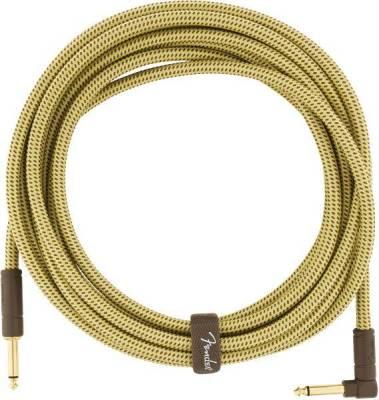 Deluxe Instrument Cable, Straight/Angle, 18.6\', Tweed