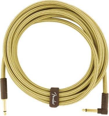Deluxe Instrument Cable, Straight/Angle, 15\', Tweed