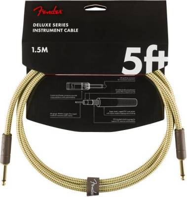 Deluxe Instruments Cable, 5\', Tweed
