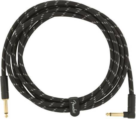 Deluxe Instrument Cable, Straight/Angle, 10\', Black Tweed