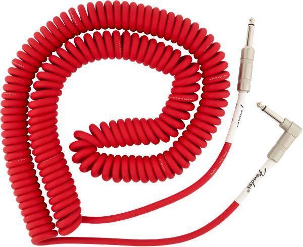 Original Coil Cable, Straight-Angle, 30\', Fiesta Red