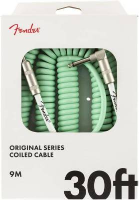 Original Coil Cable, Straight-Angle, 30\', Surf Green