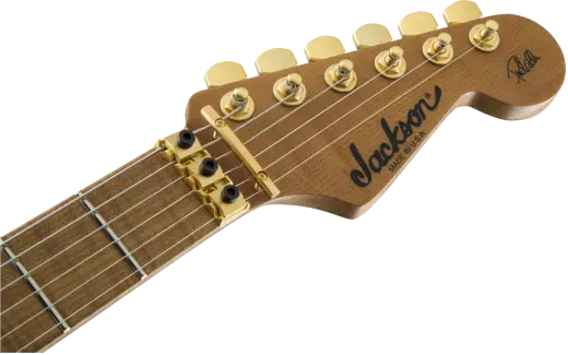 USA Signature Phil Collen PC1 Satin Stain, Caramelized Flame Maple Fingerboard - Satin Transparent Black w/Case