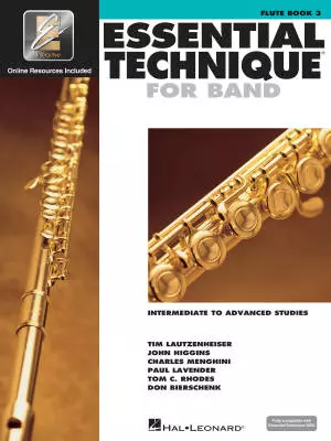 Hal Leonard - Essential Technique for Band (Intermediate to Advanced Studies) Livre 3 - Flte traversire - Livre/Mdia en ligne (EEi)