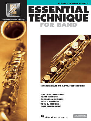 Hal Leonard - Essential Technique for Band (Intermediate to Advanced Studies) Book 3 - Bass Clarinet - Book/Media Online (EEi)