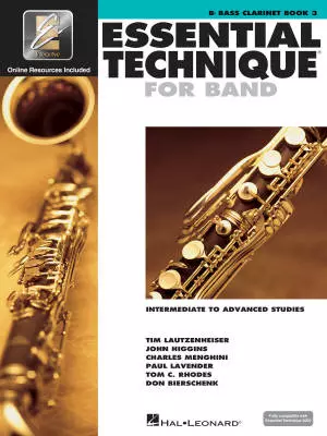 Hal Leonard - Essential Technique for Band (Intermediate to Advanced Studies) Book 3 - Bass Clarinet - Book/Media Online (EEi)