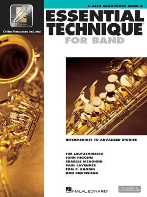 Hal Leonard - Essential Technique for Band (Intermediate to Advanced Studies) Book 3 - Alto Saxophone - Book/Media Online (EEi)