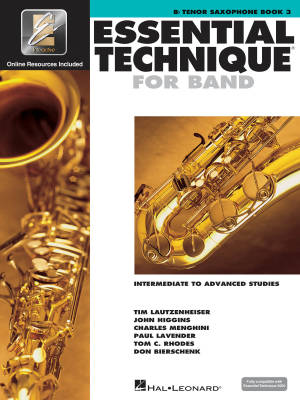 Hal Leonard - Essential Technique for Band (Intermediate to Advanced Studies) Book 3 - Tenor Saxophone - Book/Media Online (EEi)