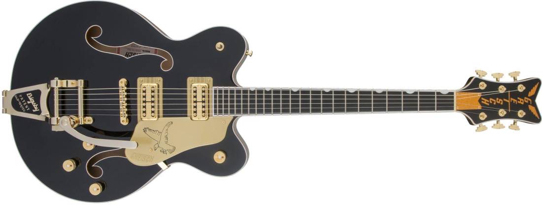 G6636T Players Edition Falcon Center Block Double-Cut with String-Thru Bigsby, Ebony Fingerboard - Black