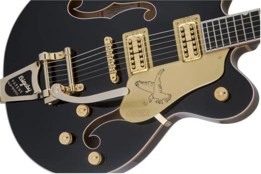 G6636T Players Edition Falcon Center Block Double-Cut with String-Thru Bigsby, Ebony Fingerboard - Black