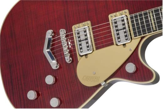 G6228FM Players Edition Jet BT with V-Stoptail, Flame Maple, Ebony Fingerboard - Crimson Stain