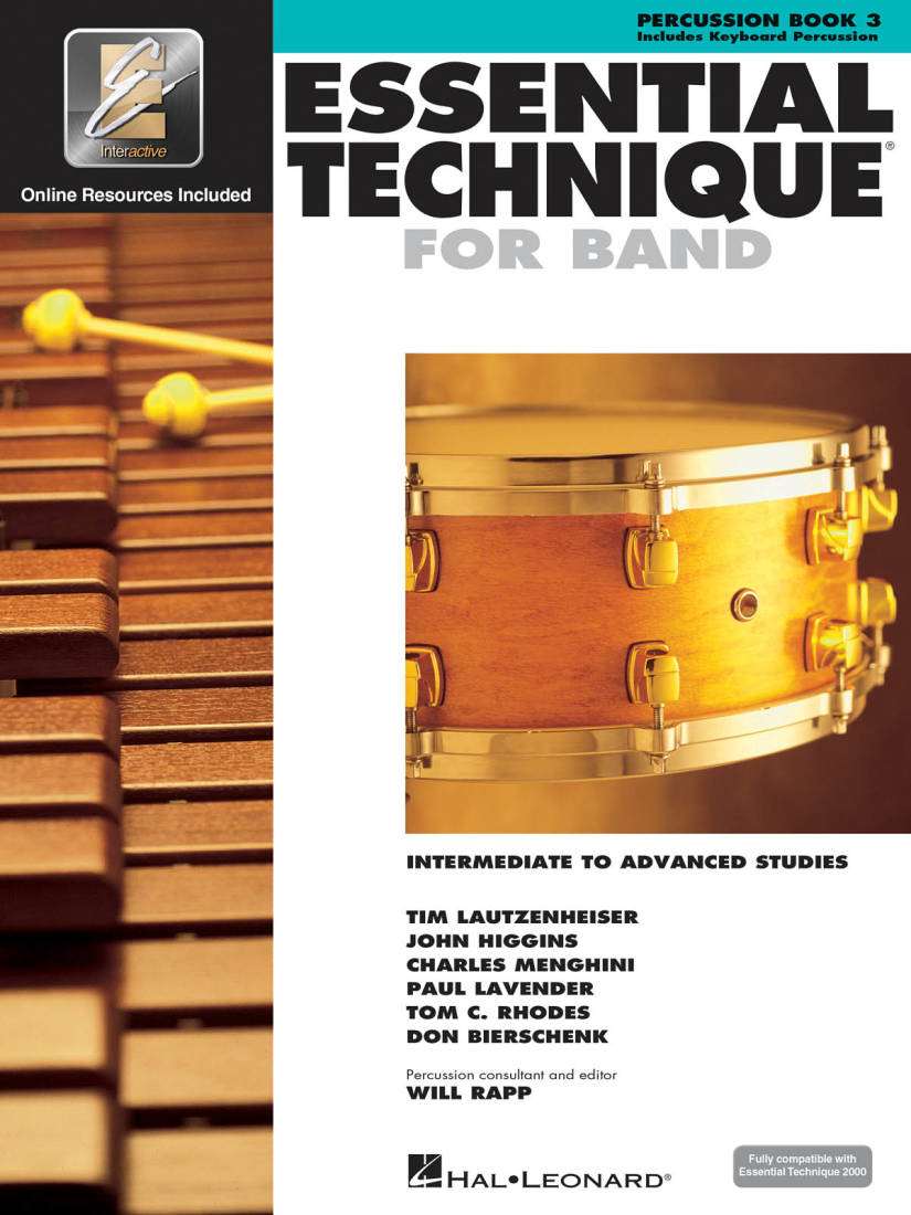 Essential Technique for Band (Intermediate to Advanced Studies) Book 3 - Percussion - Book/Media Online (EEi)