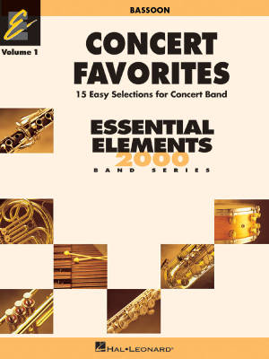 Hal Leonard - Concert Favorites Vol. 1 (15 Easy Selections for Concert Band) - Basson - Livre