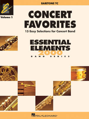 Hal Leonard - Concert Favorites Vol. 1 (15 Easy Selections for Concert Band) - Baritone T.C. - Book