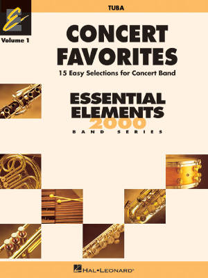Hal Leonard - Concert Favorites Vol. 1 (15 Easy Selections for Concert Band) -  Tuba  - Livre