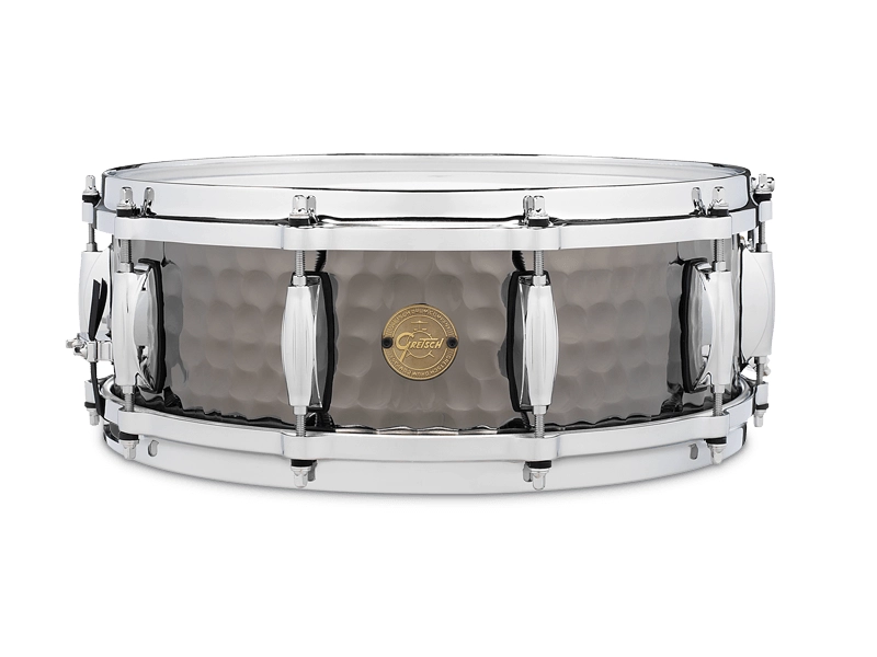 Hammered Black Steel Snare Drum - 5x14\'\'