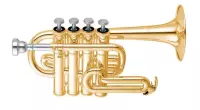 Yamaha Band - Professional Bb\/A Piccolo Trumpet - Gold Lacquer