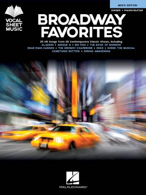 Hal Leonard - Broadway Favorites, Mens Edition: Vocal Sheet Music - Voice/Piano/Guitar - Book