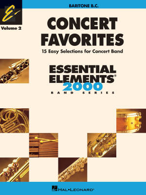 Hal Leonard - Concert Favorites Vol. 2 (15 Easy Selections for Concert Band) - Baryton (cl de fa) - Livre