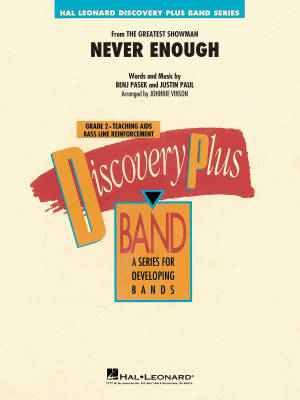 Hal Leonard - Never Enough (from The Greatest Showman) - Pasek/Paul/Vinson - Concert Band - Gr. 2