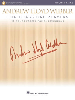 Hal Leonard - Andrew Lloyd Webber for Classical Players - Webber - Violin/Piano - Book/Audio Online