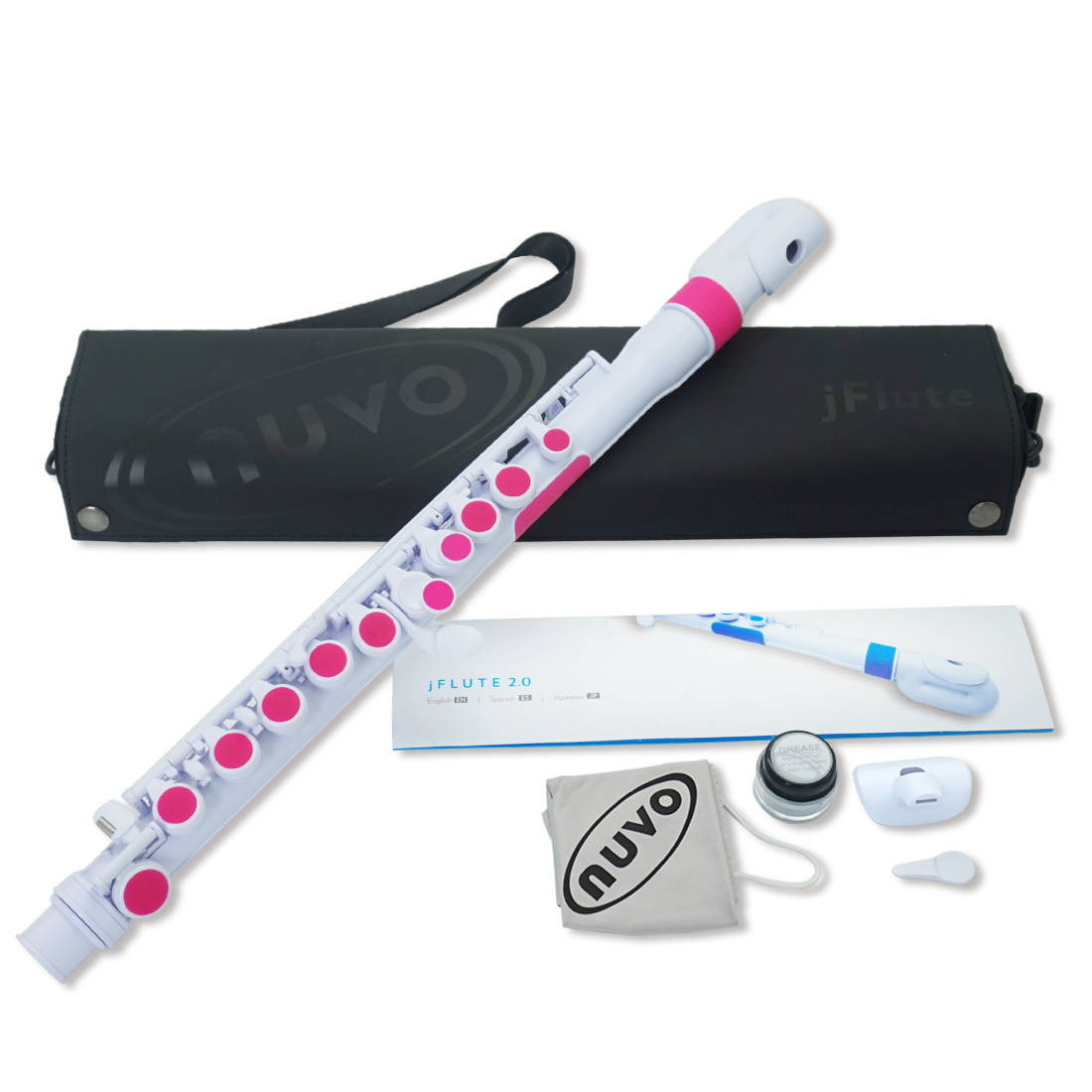jFlute 2.0 Kit with Donut Head Joint - White/Pink