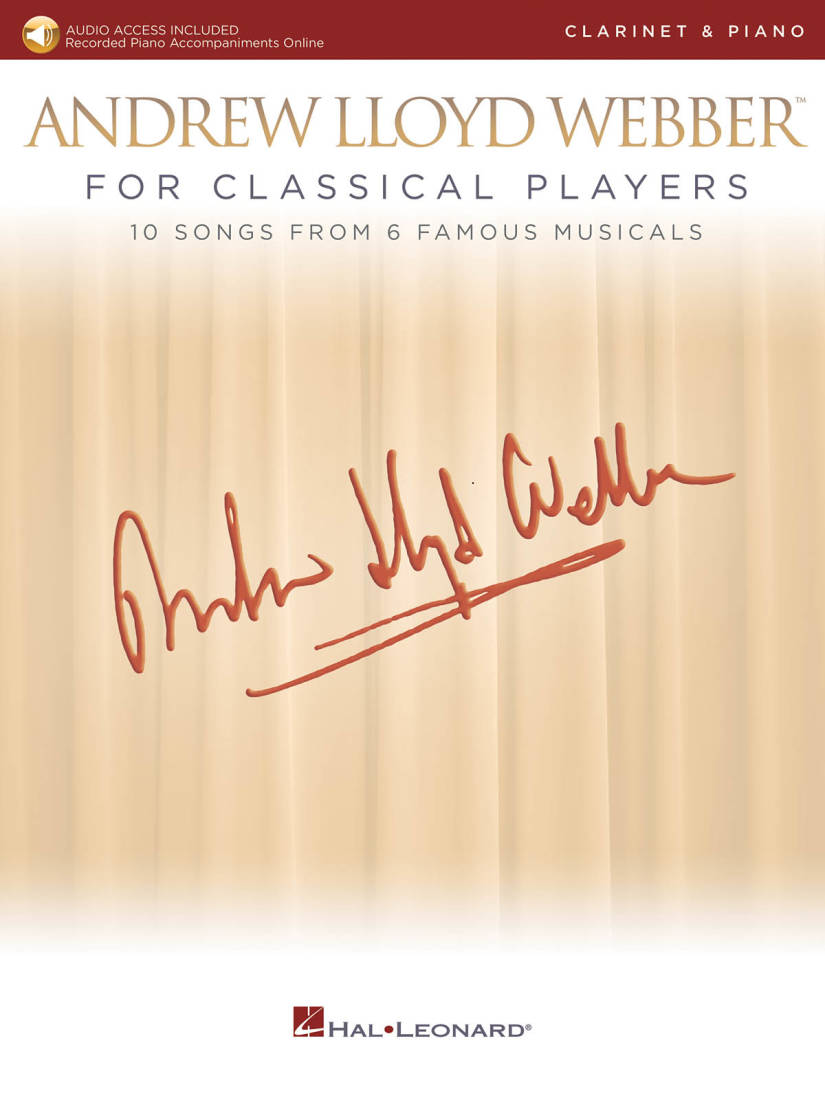 Andrew Lloyd Webber for Classical Players - Webber - Clarinet/Piano - Book/Audio Online