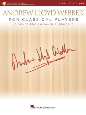 Andrew Lloyd Webber for Classical Players - Webber - Clarinet/Piano - Book/Audio Online