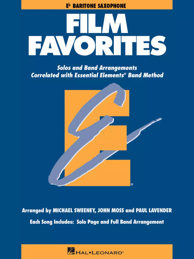 Essential Elements Film Favorites - Sweeney/Lavender/Moss - Baritone Saxophone - Book