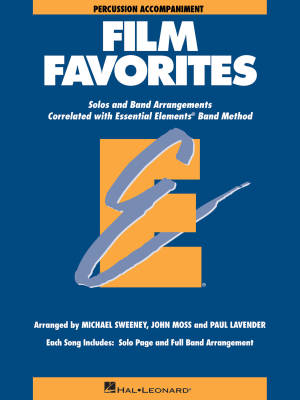 Hal Leonard - Essential Elements Film Favorites - Sweeney/Lavender/Moss - Percussion - Book