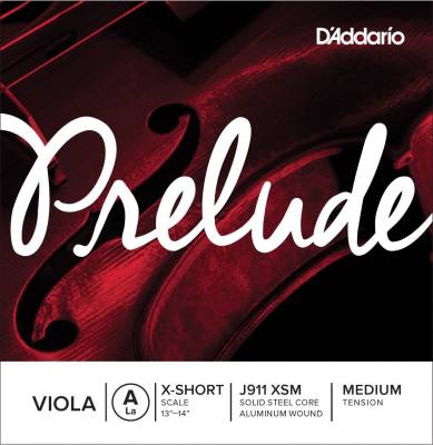 DAddario Orchestral - J911 XSM - Prelude Viola Single A String, Extra Short Scale, Medium Tension