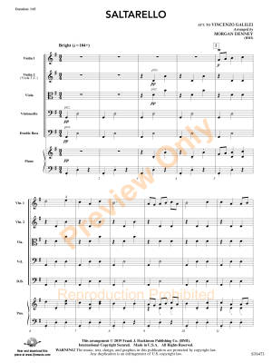 Saltarello - Galilei/Denney - String Orchestra - Gr. 1.5
