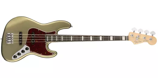 American Elite Jazz Bass, Ebony Fingerboard w/Case - Satin Jade Pearl Metallic