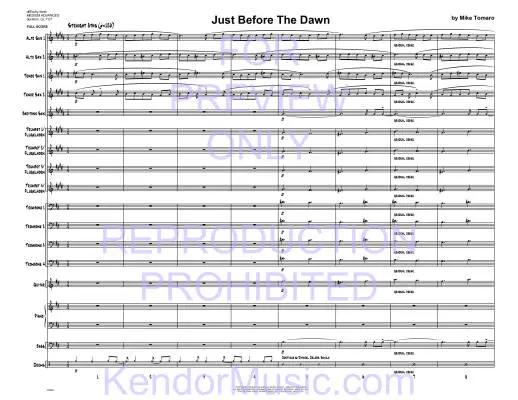 Just Before The Dawn - Tomaro - Jazz Ensemble - Gr. Medium Advanced