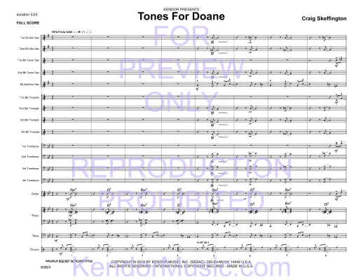 Tones For Doane - Skeffington - Jazz Ensemble - Gr. Easy
