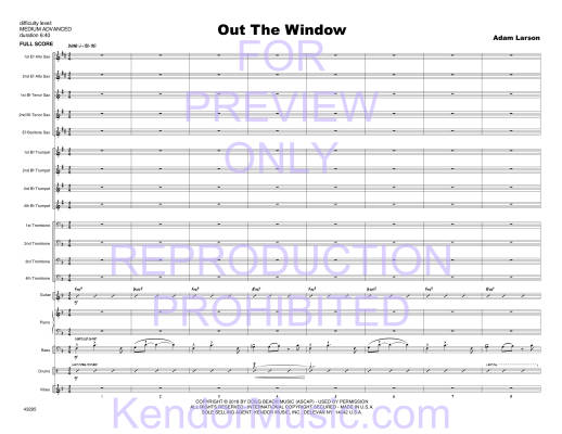 Out The Window - Larson - Jazz Ensemble - Gr. Medium Advanced