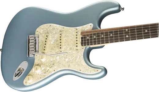 American Elite Stratocaster, Ebony Fingerboard - Satin Ice Blue Metallic