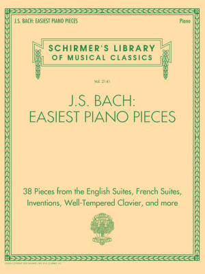 G. Schirmer Inc. - J.S. Bach: Easiest Piano Pieces - Piano - Book