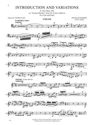 Introduction and Variations, D. 802 (Opus 160) - Schubert/Jee - Cello/Piano - Sheet Music
