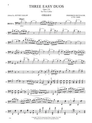 Three Easy Duos, Opus 114 - Dotzauer/Solow - Cello Duets - Book