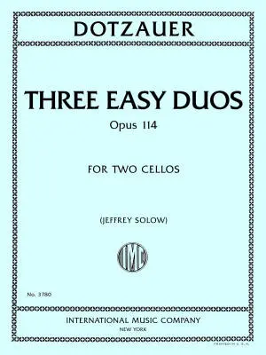 International Music Company - Three Easy Duos, Opus 114 - Dotzauer/Solow - Cello Duets - Book