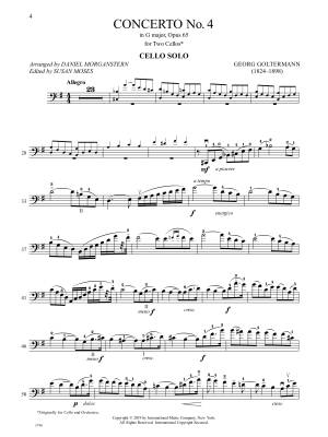 Concerto No. 4 in G major, Opus 65 - Goltermann /Morganstern /Moses - Cello Duet - Sheet Music