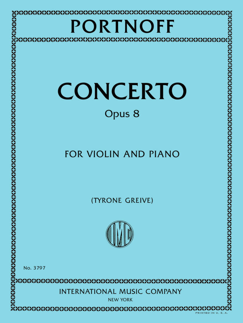 Concerto, Opus 8 - Portnoff/Greive - Violin/Piano - Sheet Music
